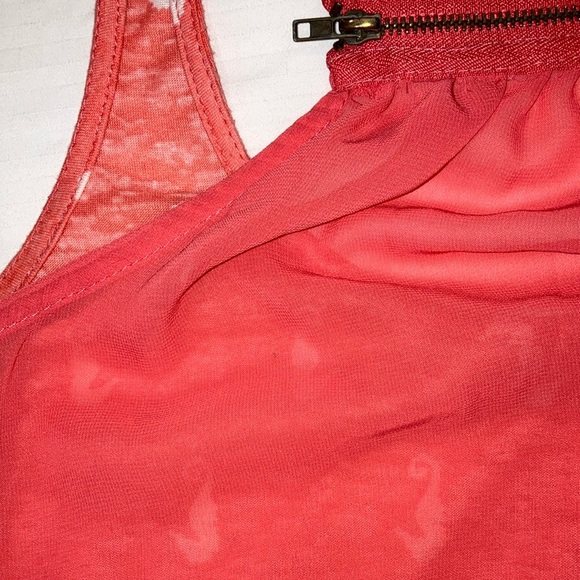 Coral Pink Tank Top with seahorse Print - Picture 13 of 15